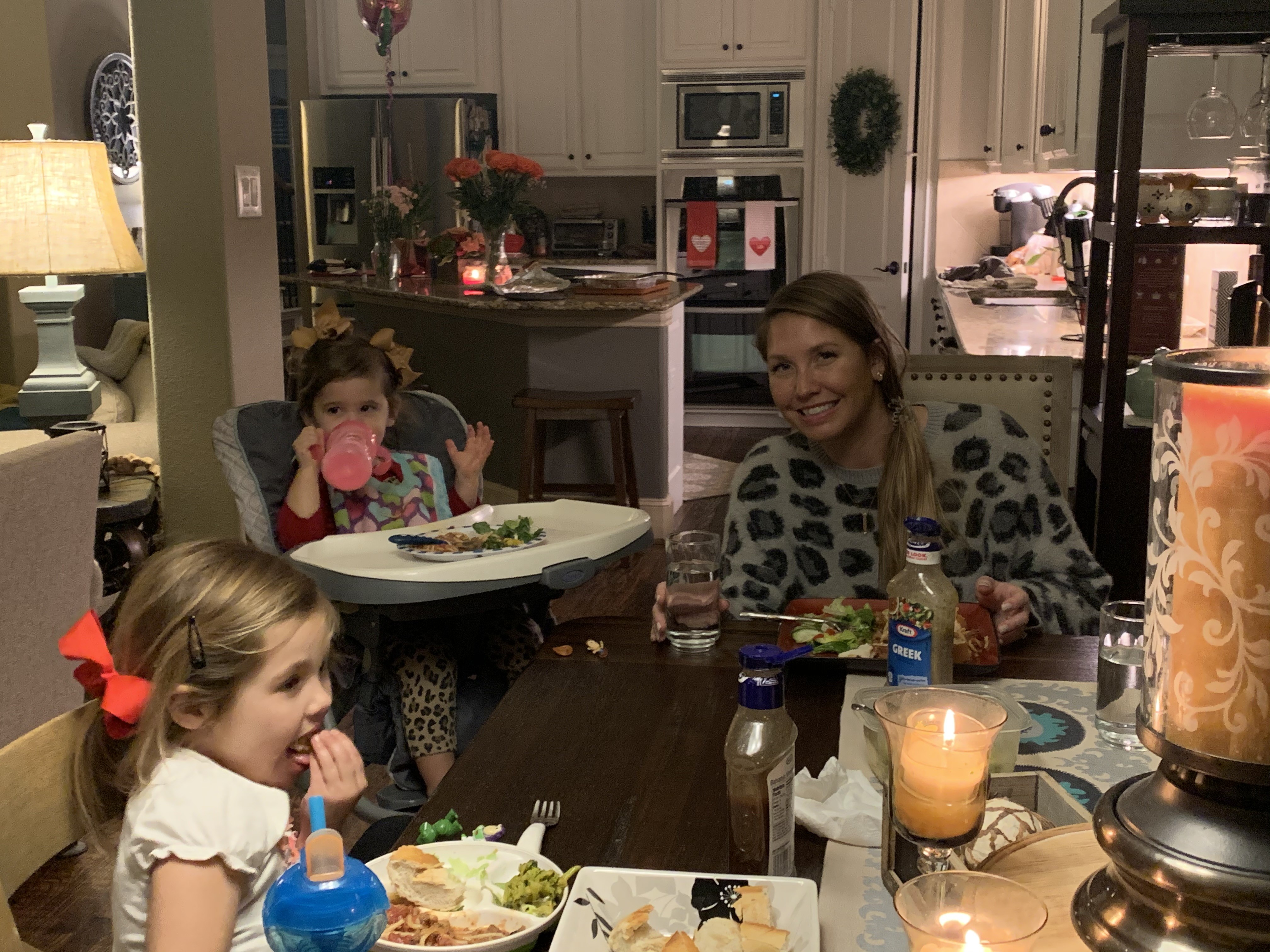 One of many meals from friends