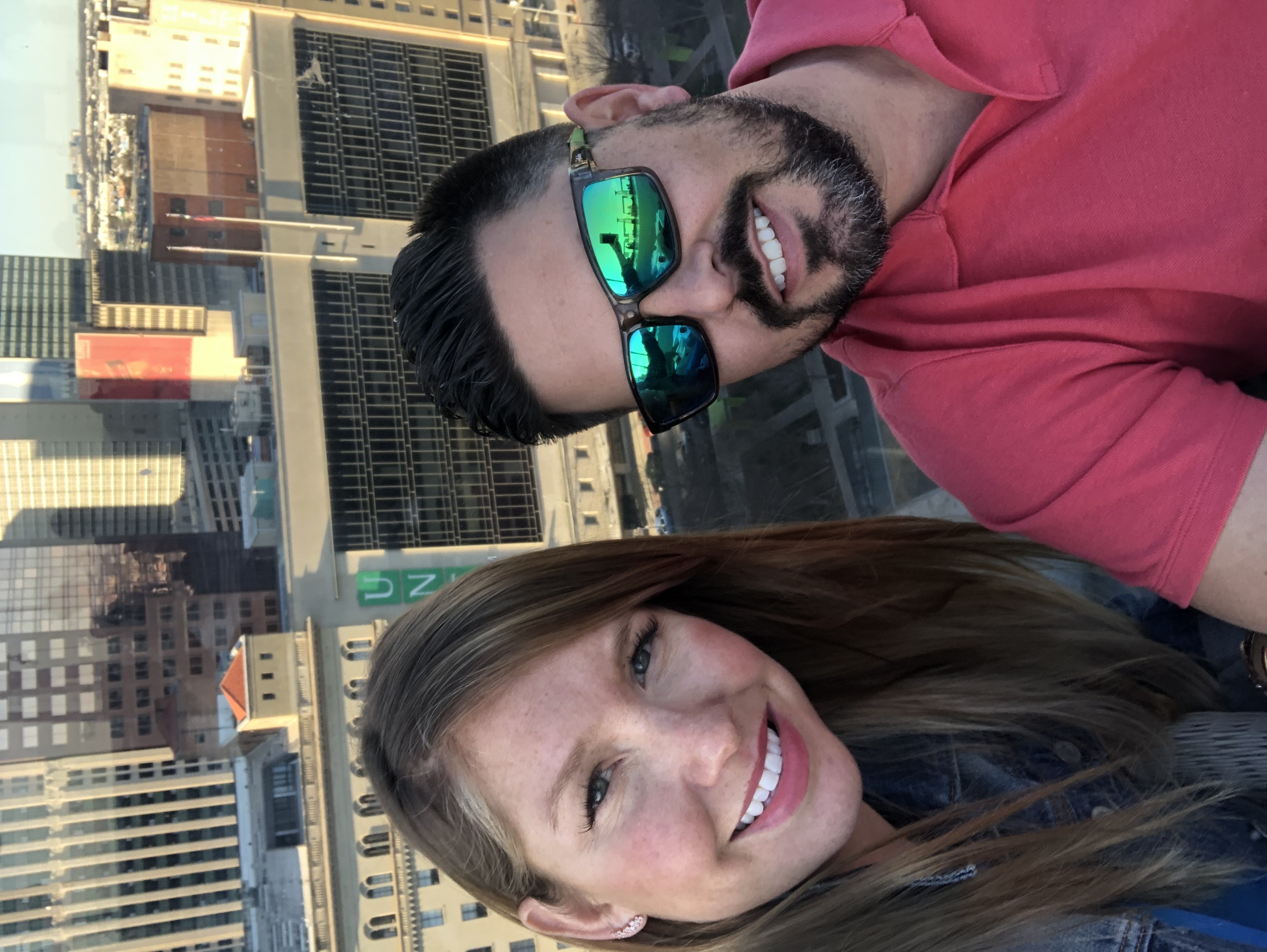 The girls celebrate Dad's birthday